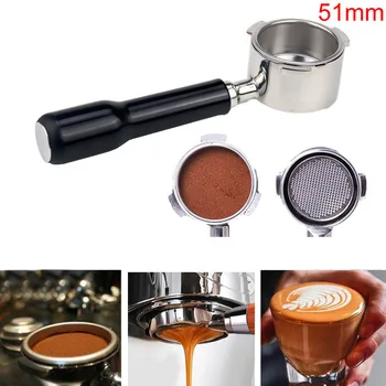 51mm brez Dna Portafilter Strokovni Aparat za Espresso Stroj Ročaj, Kava Orodja