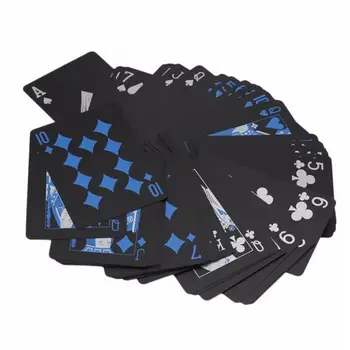 54Pcs/Set Nepremočljiva PVC Poker Igre Party Zabavo Standard Igralne Karte Tabela Polje Predvajaj zapakirane Trik Orodja