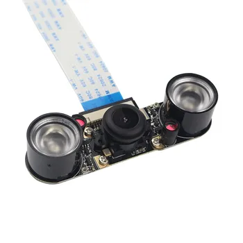 5MP Raspberry Pi Fisheye Fotoaparat, Night Vision 130° Širokim Kotom Fotoaparata + IR Senzor Svetlobe za Raspberry Pi 4 Model B/3B+/3B/Nič W