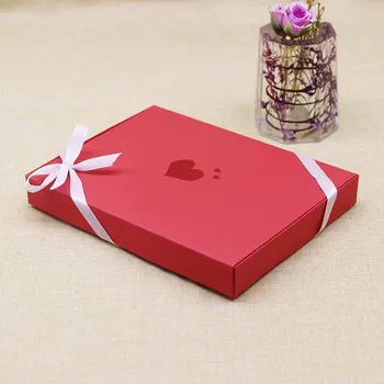 5pcs Diy Rdeče srce nakit pakiranje škatla rdeča /kraft /bele barve velik darilni paket polje poroko uslug sladkarije stvari dekoracijo polje