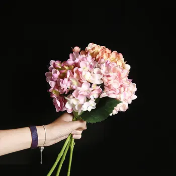 5Pcs Umetno cvetje Svile hydrangea Nevesta poročni šopek novo Leto doma, okraski in pribor za vazo cvetlični aranžma