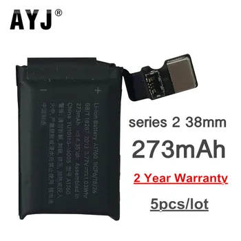 5pcs/veliko AYJ Original Baterija Za Apple Gledati Serije 2 38 mm S2 A1760 273mAh Series2 Resnično Visoko Kapaciteto Testiran Ter