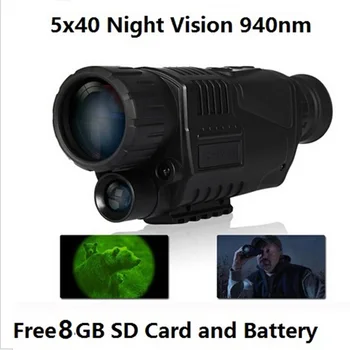 5X40 Digitalni Infrardeči Nočno Vizijo Očala možnosti Za Lov Teleskop za Dolge razdalje, S Kamero Posnemite Fotografijo Snemanje Videoposnetkov(Zda Pl