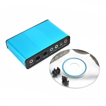 6 5.1 Channel USB Zvočno Kartico Surround Optični Zunanjo USB Zvočno kartico, Kartico Za Prenosni RAČUNALNIK Namizni Tablet Sound Blaster