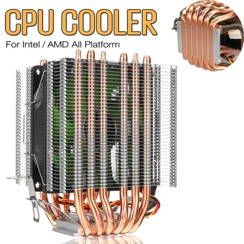 6 Baker Heatpipe 3 Pin CPU Hladilnik, Ventilator, Hlajenje Radiator Dvojno Stolp Hladilnik hladilnega telesa Ventilator Za Intel LGA 1150/1151/1155 za AMD