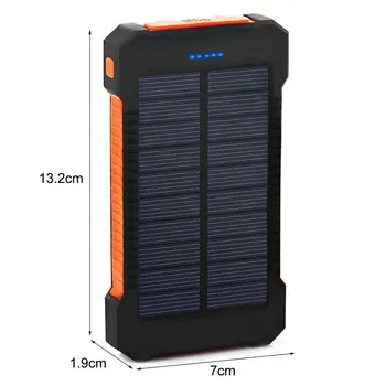 6000-7000mAh Velika Zmogljivost Sončne Energije Banke Dvojno USB Prenosni Solarni Polnilec Univerzalni Mobilni Telefon Polnilnik Sončne Celice