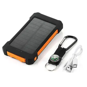 6000-7000mAh Velika Zmogljivost Sončne Energije Banke Dvojno USB Prenosni Solarni Polnilec Univerzalni Mobilni Telefon Polnilnik Sončne Celice