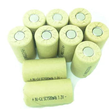 6pcs/Veliko 22*42mm Sub C SC Polnilne Baterije 1,2 V 1500mAh baterija za polnjenje NI-CD Baterij