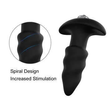 7 Hitrosti Vibrator Analni Čep Silikonski Vibrator Butt Plug Analni Stimuliranje G-spot Masaža Prostate Massager Adult Sex Igrače za Ženske, Moške