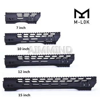 7 palčni MLOK handguard Free Float Super Slim ar 15 Handguard Quad Železniškega M-LOK handguard za M4 M16