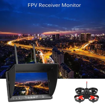 7 Palčni TFT LCD Zaslon FPV Monitor LT5802S 800*480 Ločljivost 5.8 G 40CH LED Osvetlitvijo Multicopter z Gradnjo, v Baterije Samodejno