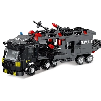 740Pcs City Policijska Postaja gradniki Igrače Lepinging 8IN3 SWAT Playmobiled Mestni Avto Tovornjak Ustvarjalne Igrače Opeke Otrok Darilo