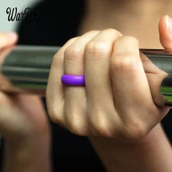 7pcs/set za 5,7 mm Prešitih Crossfit Prilagodljiv Bleščice Silikonski Prst Prstan Hrana Razred FDA Silikonsko Tesnilo Za Moške, Ženske Poroko