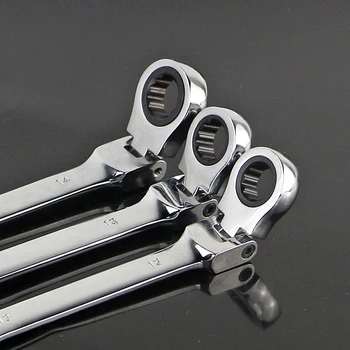 8-13mmMirroFlexible Glavo Raglja Ključ Kombinacijo ključa niz tipke prestavi obroč ključ z ragljo ročaj orodja D3808-D3813A