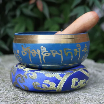 8,5 cm 9.5 cm,11 cm,17 cm modri Baker Buda Zvok Skledo, Joga, Tibetanske Pojoče Sklede Vere, Prepričanja Budistični Dobave Doma Dekoracijo