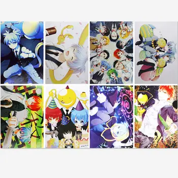 8 kos/veliko Anime Atentata Razredu Reliefni plakati Igrača Plakat nalepko za darila Velikost 42x29CM