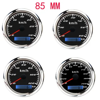 85mm Morskih Avto Digitalni GPS merilnik Hitrosti Merilnik 30km/h 60km/h 120km/h 200km/h merilnik Hitrosti Z GPS Anteno za Auto Tovornjak Jahte