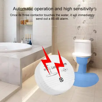 90dB Gospodinjski Brezžični Vode Detektor Senzorja Prepuščanje Vode Alarm za Dom, Kuhinjo, Wc Trajne