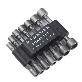 9pcs 14pcs 5-13mm Ključa Socket Adapter Set 1/4 Palca Hex Kolenom Vijak Matica Voznik Ročno Orodje Meritev električno Orodje, Drill Bit Adapter