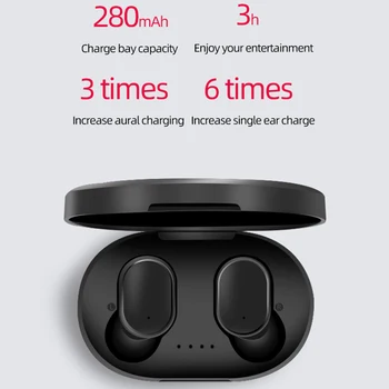 A6S TWS Brezžične Bluetooth Slušalke Nepremočljiva Hifi Stereo Bluetooth V5.0 Gaming Slušalke Airbuds Z Mic PK Redmi Airdots