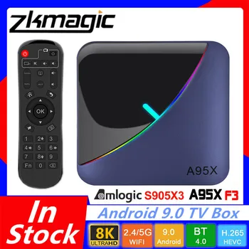 A95X F3 TV Box Android 9.0 Amlogic S905X3 8K 60fps 2.4/5 G Dvojno Wifi Plex Smart Tv Box YouTube Media Player Set Top Box