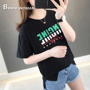 Abeceda Tiskanje Visoke Kakovosti Ženske T Shirt 5 Barvo Lahko Izberete Poletje Ženski Tee Majice