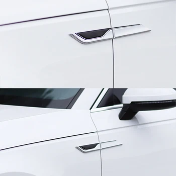 ABS Chrome Avto Strani Spremenjen Avto Avto Nalepke za Audi Sline Logotip A3 A4 B8 B9 A6 C5 C6 Q2 Q3 V5 V7 Nalepko Dodatki Avto Nalepke