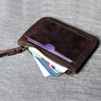 AETOO Retro Glavo cowhide Sim Paket vozniško dovoljenje ročno usnje mala denarnica