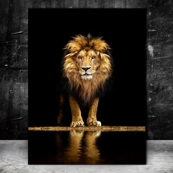 Afriški Divji Levov Moderne Umetnosti Platno Plakatov In Fotografij Živali Umetnost Poslikave na Steni Umetnosti Lions Abstraktne Slike Doma Dekor