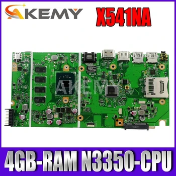 Akemy X541NA Prenosni računalnik z matično ploščo za ASUS X541NA original mainboard 4 GB-RAM N3350-CPU