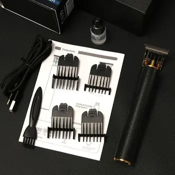 Akumulatorska električna lase clipper km-1971 ABS frizerski salon posebne barber olje glavo carving električni pritisni in strig 1 Komplet