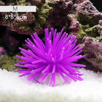 Akvarij okraski Fish Tank Silikonski Koralni Anemone Rastlin morski ježek Dekoracijo Podvodne Pokrajine Ornament dobave