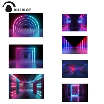 Allenjoy Neon Glow Stranka Kulise 3D Zaslonke Stopnji Svetlobe Elektronski Žarek Laser Tehnologija Spray Okolij za Fotografijo