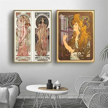Alphonse Mucha Letnik Slika, Platno, Plakatov In Fotografij Dekorativni Art Nouveau Platna Slike Wall Art Piuctures Cuadros