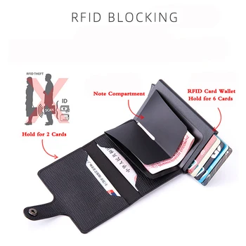 Aluminijasta Denarnica RFID Blokiranje Samodejnega Poslovnih ID Imetnik Kreditne Kartice Pisano Polje, Anti-theft Zaščitnik Moški Ženske Torbici