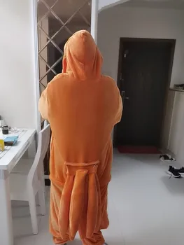 Anime Naruto Cosplay Kostum Kurama Pižamo Kyuubi Rep Jumpsuits Sleepwear Zadrgo Flanela Zima Poletje En Kos Kopalni Plašč