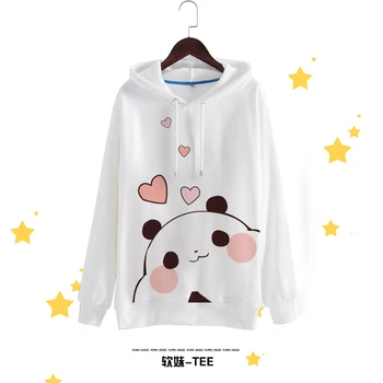 Anime YURURIN PANDA cosplay jeseni, pozimi novi Japonski kapičastih pulover priložnostne moda srčkan študent anime hoodie