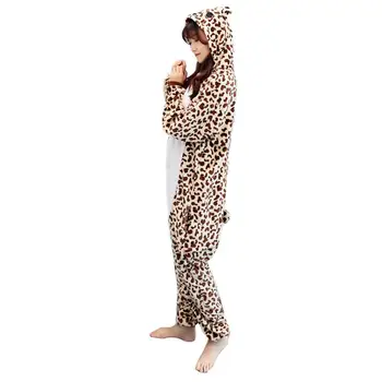 Anime Živali Leopard Nositi Kostum Pižamo Cosplay Vse jumpsuit Odrasle Ženske, Moške Onesie Pižame Stranka Obleko
