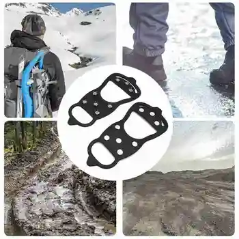 Anti-Skid Čevlje Konice Crampon Anti-Ice O Čevlji Za Pohodništvo Anti Slip Kampiranje Hoja Oprijem Plezanje V Ledu, Crampon Ledu Drsi