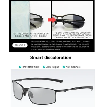 AORON Photochromic Polarizirana sončna Očala,Polarizirana sončna Očala,Night vision Mens Vožnjo sončna Očala Voznik Safty Očala UV400
