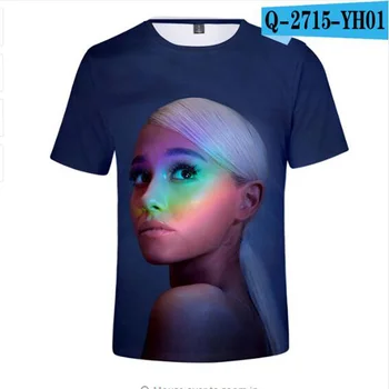 Ariana Grande 3D T Shirt Nevarno Žensko Kratek Rokav Majice s kratkimi rokavi Moški Ženski Bog Je Ženska Majice Za Ženske Risanka Tee Majice