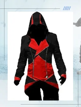 Assassins creed cosplay za Odrasle Moške, Ženske Ulične Hooded Suknjič Coats Outwear Kostum Edward assassins creed Halloween Kostum