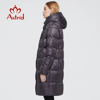 Astrid 2020 Nove Zimske Ženske plašč ženske dolgo toplo parka Plaid fashion Jakna s kapuco Bio-Dol ženska oblačila Design 6735