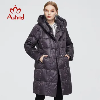 Astrid 2020 Nove Zimske Ženske plašč ženske dolgo toplo parka Plaid fashion Jakna s kapuco Bio-Dol ženska oblačila Design 6735