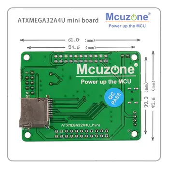 ATxmega32A4U Mini Odbor USB PROGRAM PDI SD GPIO XMEGA32A4U 32A4U MCIROCHIP AVR 32A4 U