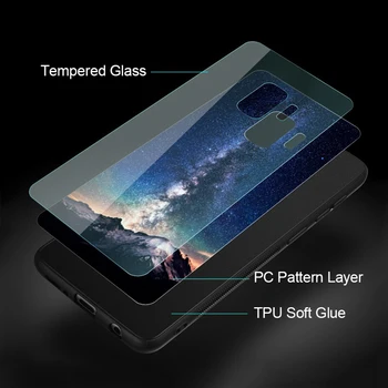 Aum Om Joga Kaljeno Steklo Telefon Kritje velja za Galaxy S7 Rob S8 9 10 Plus Opomba 8 9 10 A10 20 30 40 50 60 70 Pol zavit Primeru