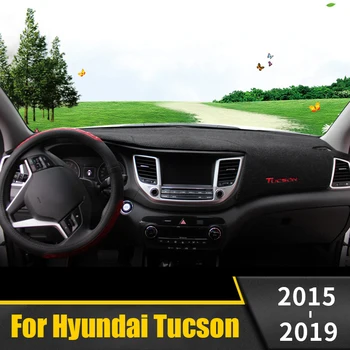 Avto armaturne plošče Izognili Svetlobe Pad Instrument Platformo Kritje Preproge Preproge LHD Za Hyundai Tucson 2016 2017 2018 2019 Dodatki
