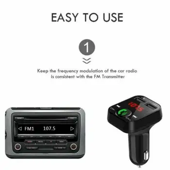 Avto Bluetooth 5.0 FM Oddajnik Brezžični Prostoročni Avdio Sprejemnik Samodejno MP3 Predvajalnik 2.1 Dvojno USB Hitro Polnilnik Avto Dodatki
