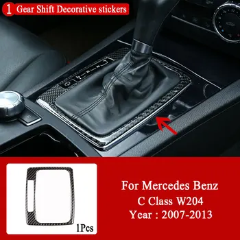 Avto notranjo opremo iz Ogljikovih Vlaken Centralni Nadzorni Plošči nalepke Nalepke Za Mercedes Benz C Razred W204 2007-2013 dodatki
