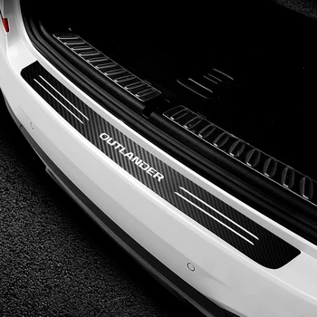 Avto Styling 3D Ogljikovih Vlaken Prtljažniku Avtomobila Zadnji Odbijač za Zaščito Nalepke za Mitsubishi Ralliart Lance EX Outlander ASX Konkurenco
